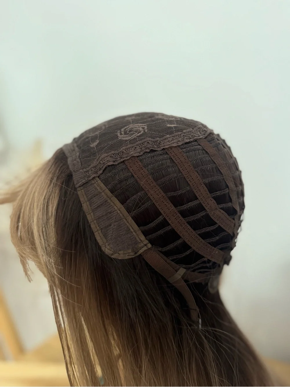 Long Layered Brown Ash Blonde Balayage Side Bangs - Natural Look